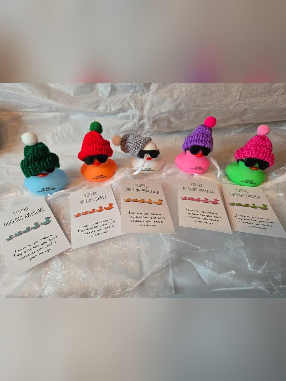 You Are Ducking Inspirational Rubber Duck -5 Sets Of 5 Pc New!